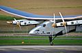 Image 46In 2016, Solar Impulse 2 was the first solar-powered aircraft to complete a circumnavigation of the world. (from Solar energy)