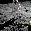 Image 66Astronaut Buzz Aldrin had a personal Communion service when he first arrived on the surface of the Moon. (from Space exploration)