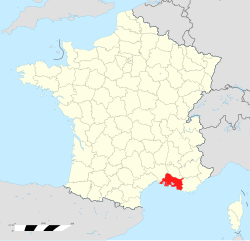 Localizacion dei Bocas de Ròse en França