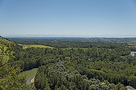 Envista d'os Pirineus dende Clarmont.