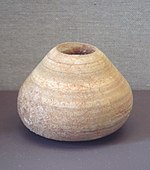 Alabaster pot Mid-Euphrates region, 6,500 BC, Louvre Museum