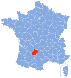 Location of Lot in France