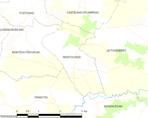 Poziția localității Montoussin