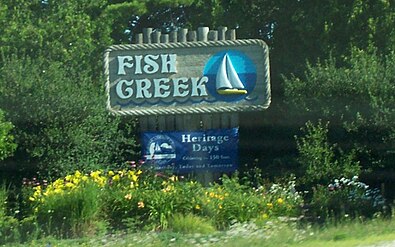 Welcome sign on WIS 42.