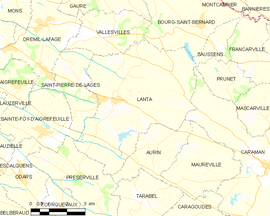 Mapa obce Lanta