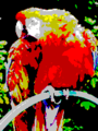 Sample image rendered using the ZX Spectrum 4-bit RGBI color palette