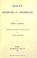 Sampul depan dari Alice's Adventures in wonderland (1865)