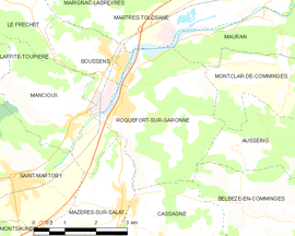 Mapa obce Roquefort-sur-Garonne