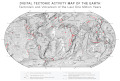 Image 2A plate tectonics map with volcano locations indicated with red circles