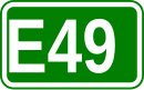 Zeichen der Europastraße 49