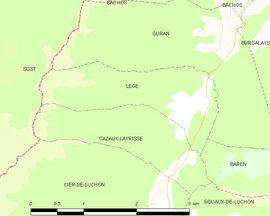 Mapa obce Lège