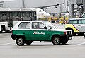 An Alitalia service vehicle at Stuttgart Airport / Ein Dienstfahrzeug der Alitalia auf dem Stuttgarter Flughafen