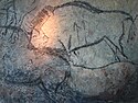 Αντίγραφο ενός τείχους της σπηλιάς του Νιώ με βίσωνες