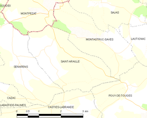 Poziția localității Saint-Araille