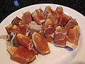 Jambon sec de Corse (prisuttu) et figues.