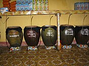 Large containers of fish sauce for sale in Vietnam