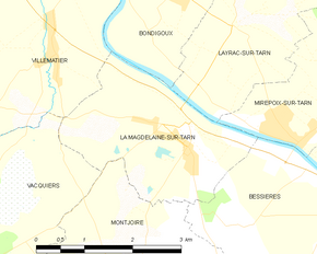 Poziția localității La Magdelaine-sur-Tarn