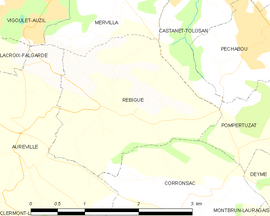 Mapa obce Rebigue