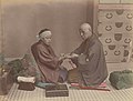 Image 9A doctor checks a patient's pulse in Meiji-era Japan. (from History of medicine)