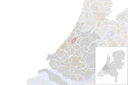 Locatie van de gemeente Voorschoten (gemeentegrenzen CBS 2016)