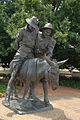 Image 23A commemorative statue of John Simpson Kirkpatrick, a famous stretcher bearer who was killed in the Gallipoli Campaign. (from Culture of Australia)