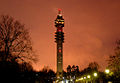 The telecommunications and broadcasting tower in eastern part of Stockholm