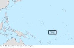 Map of the change to the United States in the Pacific Ocean on May 28, 1892