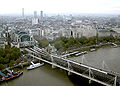 Hungerford Bridge visto dal London Eye.