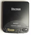 Image 108An early portable CD player, a Sony Discman model D121. (from 1990s)