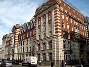 Red brick building with stone dressing