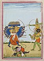 Rama en Hanuman vechten tegen Ravana.