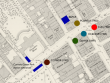 map showing locations of proposed stations