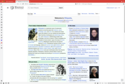 Vivaldi running on macOS showing the Wikipedia homepage