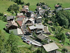 A view of the village of La Forclaz