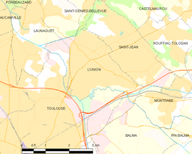 Mapa obce L’ Union