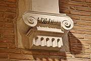 Ionic capital in the staircase of the Hôtel d'Assézat.