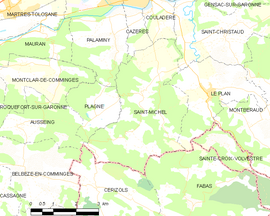 Mapa obce Saint-Michel