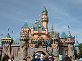 Image 8The "Happiest Homecoming on Earth" celebrated the 50th anniversary of the theme park. Sleeping Beauty Castle was altered for the occasion. (from Disneyland)