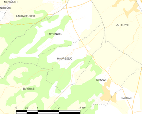 Poziția localității Mauressac