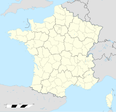 Mapa konturowa Francji, na dole znajduje się punkt z opisem „Castillon-de-Saint-Martory”