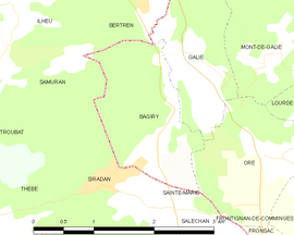 Mapa obce Bagiry