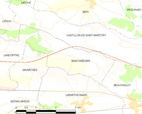 Poziția localității Saint-Médard