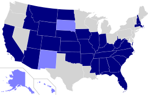 Map of United States Official Language Status By State