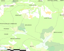 Mapa obce Arguenos