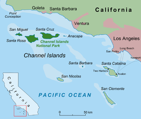 Map showing the location of Anacapa Island State Marine Reserve