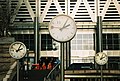 Clock artwork outside One Canada Square