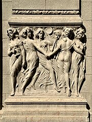 Nymphs – Relief on the Fanny and Isac Popper House (Strada Sfinților no. 1), Bucharest, by Alfred Popper (1914)[171]