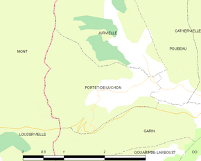 Poziția localității Portet-de-Luchon