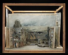 Marcel Jambon - Giuseppe Verdi - Otello Act I set design model