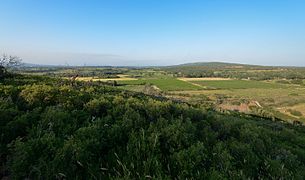 Garrigues et plaine à Montbazin dans l'Hérault.